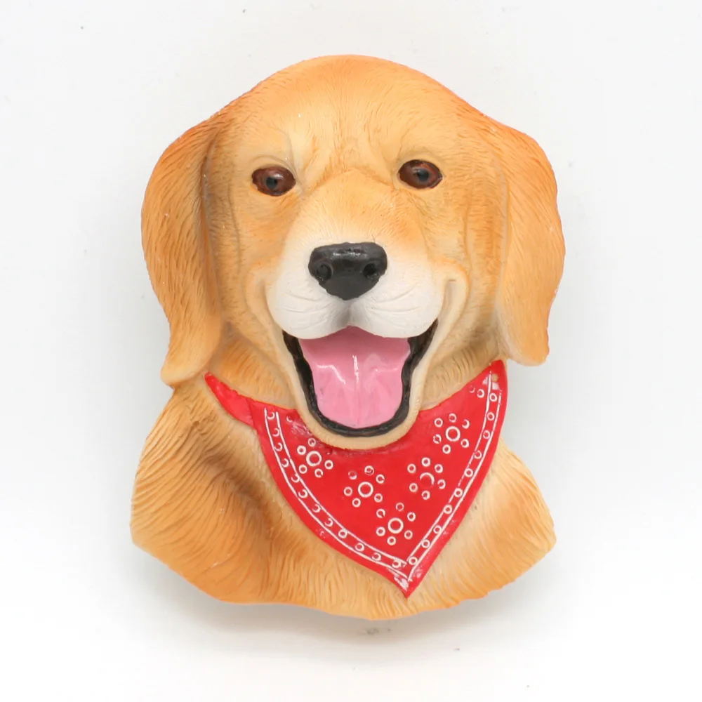 Factory Direct Sale Resin Best Price High Quality Animal  3D World Famous Dog Pomeranian Fridge Magnets