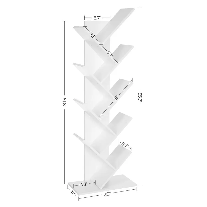 Wholesale Office Wood bookshelf Kid Portable Tree Book Shelf Storage Bookcase Wooden Shelf Storage Holders Racks