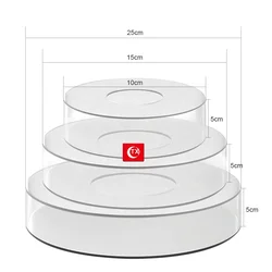 TX 5cm New Trends Clear Acrylic Fillable Cake Stand Cake Tillers Cake Separator Decoration For Wedding Baking Tools Supplier