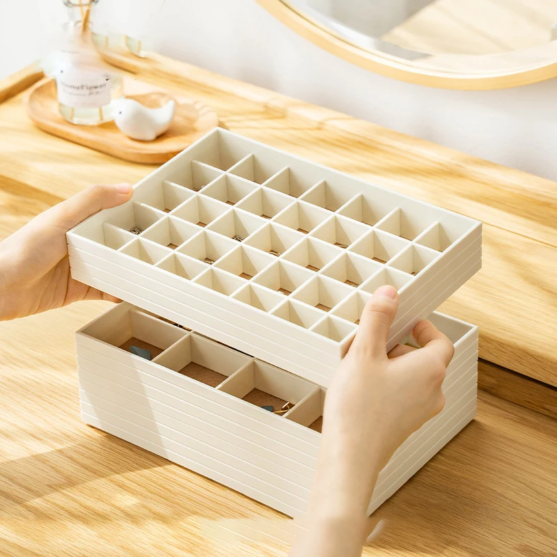 Large capacity jewelry box household jewelry earrings earrings necklace jewelry box box