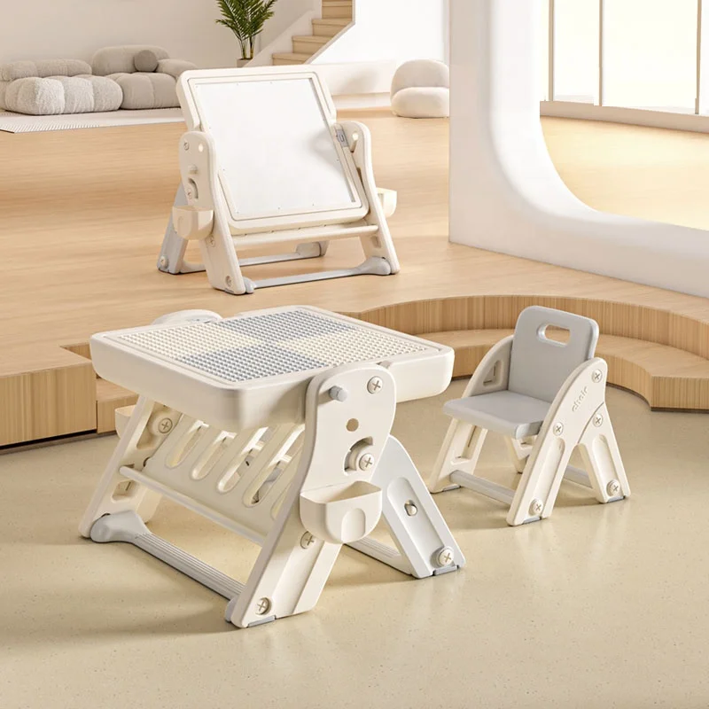 Multifunctional Foldable Building Block Table for Kids Toddler Child and Baby Learning Studying Drawing Writing Playing Dining