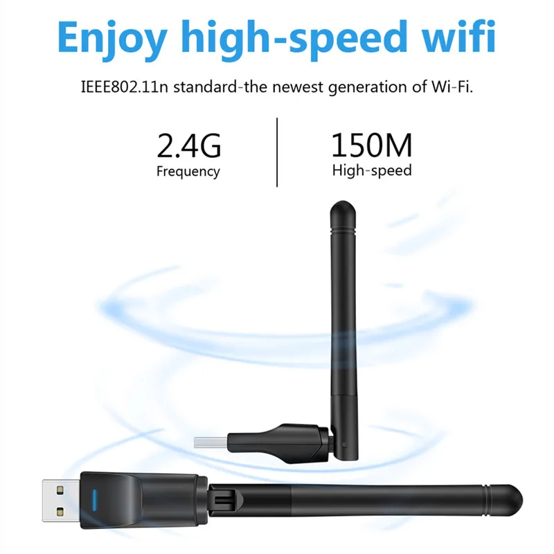 USB Wifi Adapter 150Mbps 2.4 ghz Antenna USB 802.11n/g/b Ethernet Wi-fi dongle usb lan Wireless Network Card PC wifi receiver