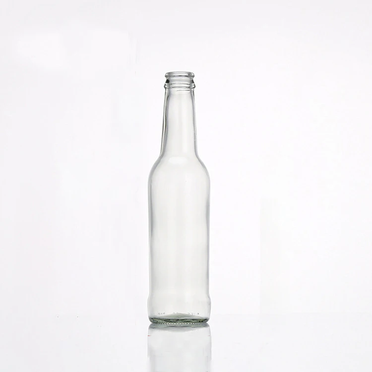 Wholesale Cheap Stock 275ml Clear Frosted Breezer Beverage Cocktail Liquor Spirit Glass Bottle For Carbonated Drinks