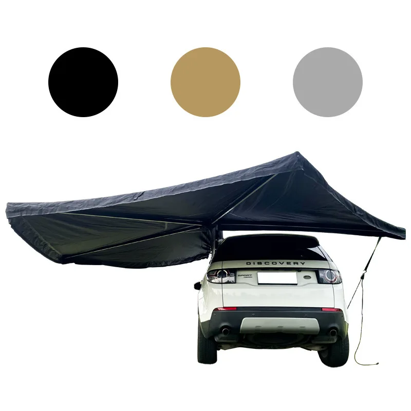 4X4 Retractable 270 Degree Awning Fox Retractable Car Camping Tents Aluminum Car Side Awning With LED Light