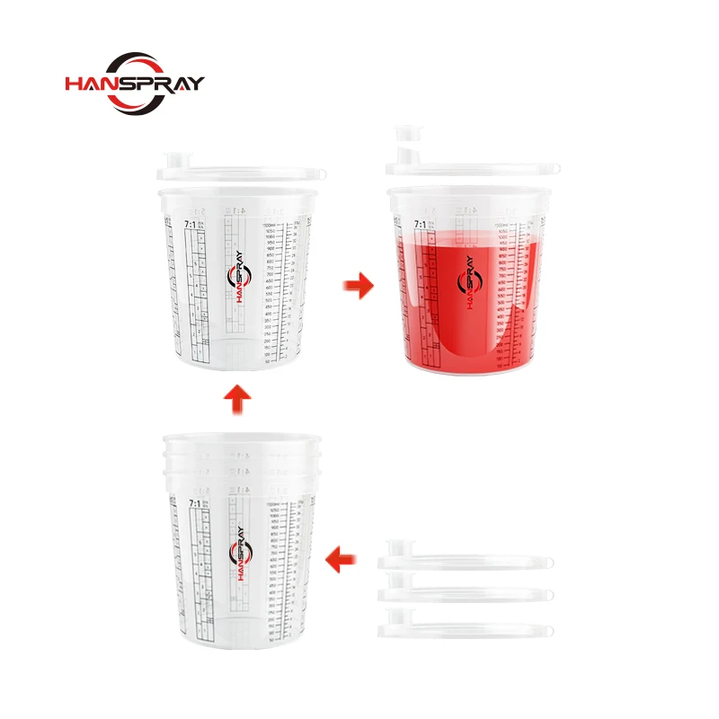 Paint Mixing Ratio Measuring Container Measure Cups Paint Mixing Bucket