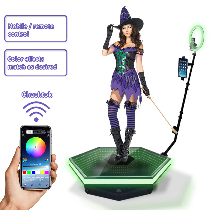 Фотокамера 360 градусов умный пульт дистанционного управления Rgb-подсветка медленное движение вращение фотокамера
