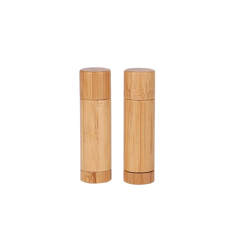 customized eco friendly lip balm packaging 5g 5ml fancy bamboo lipstick container empty lipstick tubes