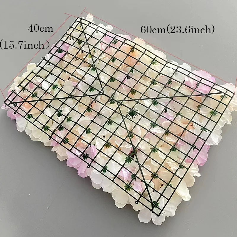 40*60cm High Quality Artificial Flower Wall Panels For Wedding Venue Decoration 3D Silk Flowers Black Flower Wall