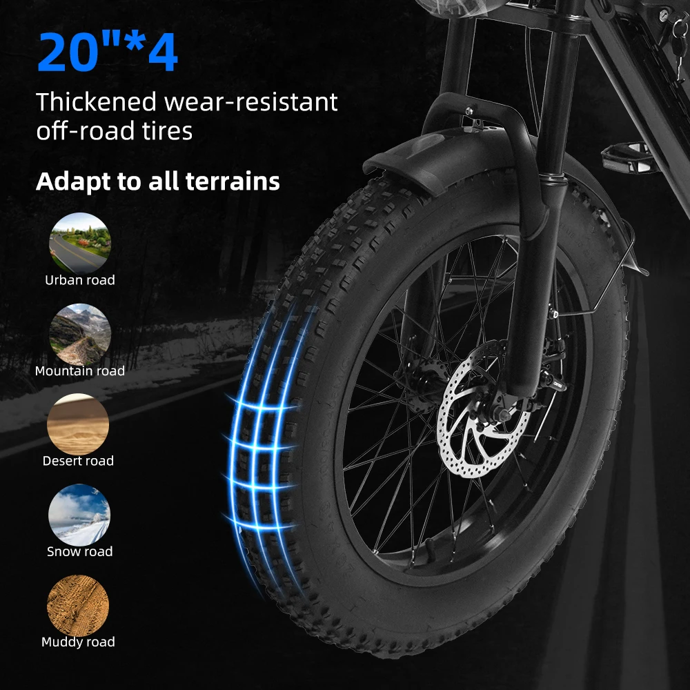 Poland Warehouse Stock Electric Mountain Bike CS-M1 Big and Durable Tires Electric Bicycle Smooth Driving in All Road Conditions