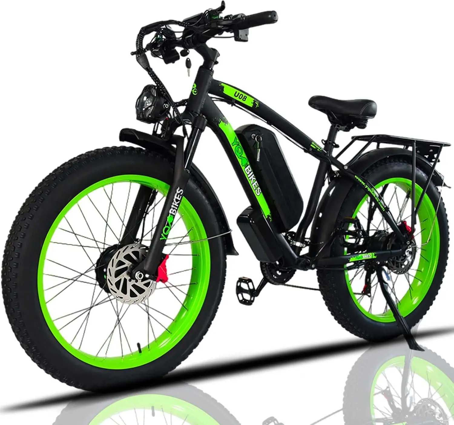 USA  Fast Speed 60KM/H 3000W Electric Bike Dual Motor ebike Adult 26inch Full Suspension Two Seat Fat Tire Tour Electric Bicycle