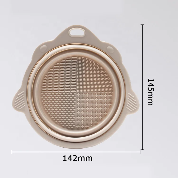Foldable Makeup Brush Cleaner Silicone Brush Cleaning Mat Cosmetic Brush Cleaner Washing Tool