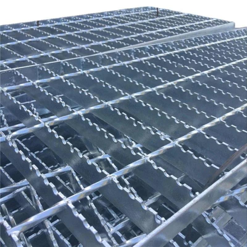 Factory Custom Construction Building Material Metal Serrated Steel Grating, Welded Bar Grating With factory price