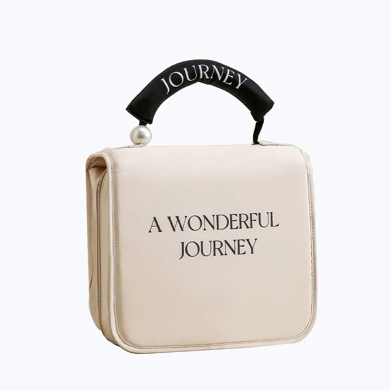 Cross-Border Travel Toiletries Cosmetics Storage Bag Hanging Dry Wet Separation Plastic Color-Coded Classification Separation