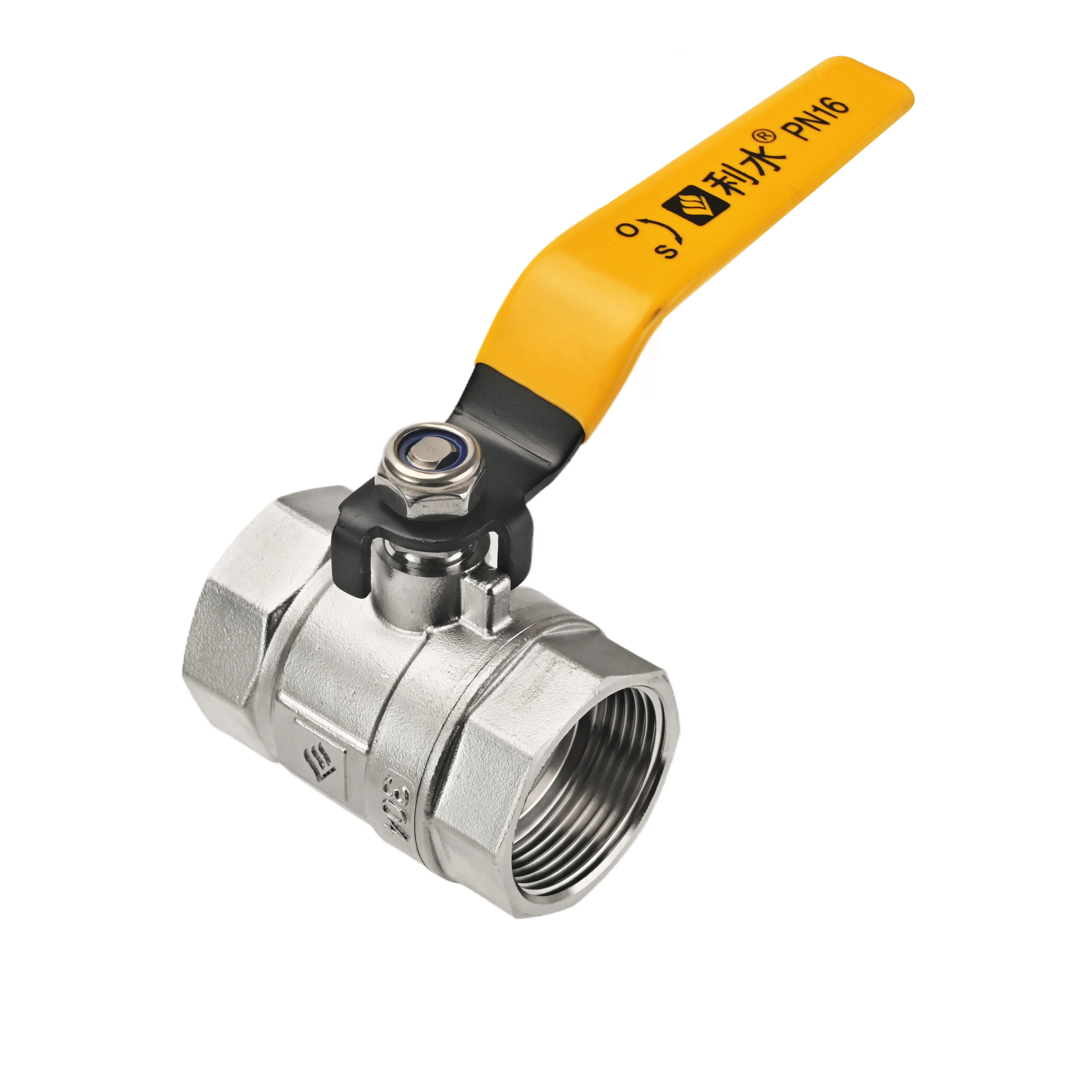 LISHUI ISO9001 approved blow-out proof stem ASME 2pc 2 pieces body Stainless steel ball valve for pipelines