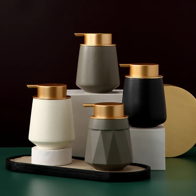 
Multicolor simplicity ceramic Bubbler bottle liquor dispenser liquid soap lotion pump bottle 