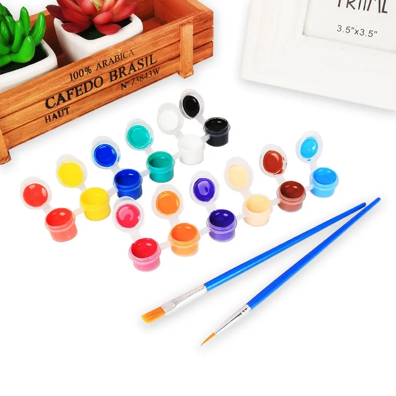 12 Colors Non-toxic Acrylic Paint  For Children School Drawing