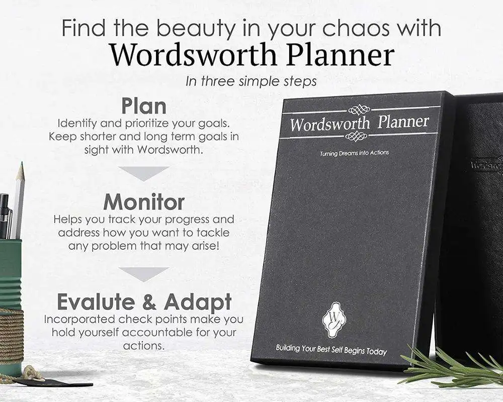 A5 Hardcover Planner Daily Weekly Monthly Personalized Journal Organizer For Study And Schedule