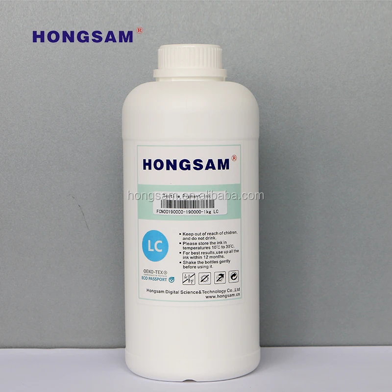  Текстильный пигмент Hongsam чернила DTG C M Y K с белыми чернилами Dupont dtg для Epson 5113