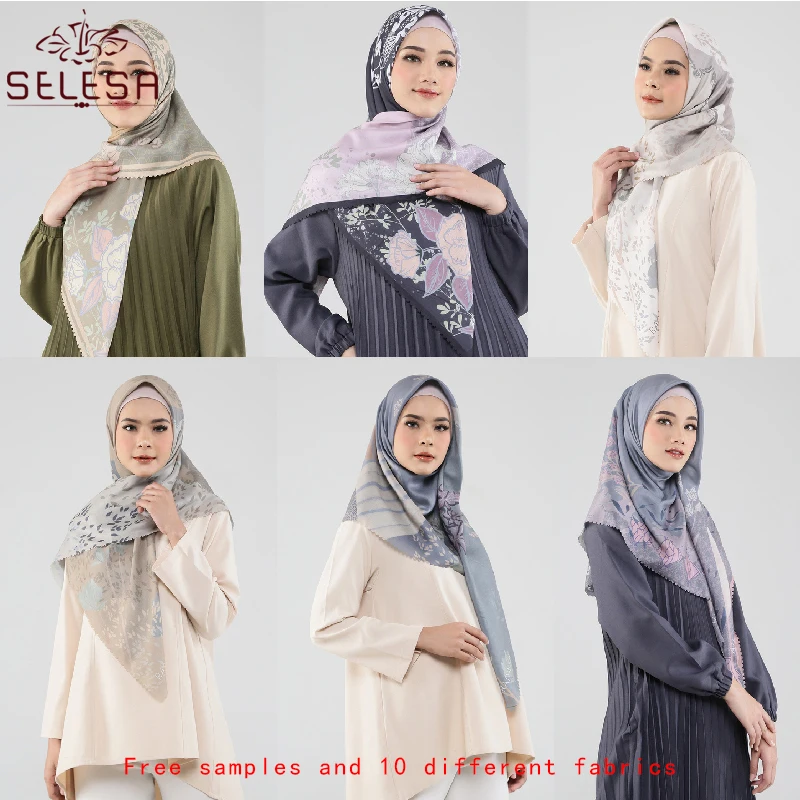 Tudung Bawal New High Quality Wholesale Scarves Scarf Pleated Crinkle Satin Hijab For Muslim Women Georgette Hijabs