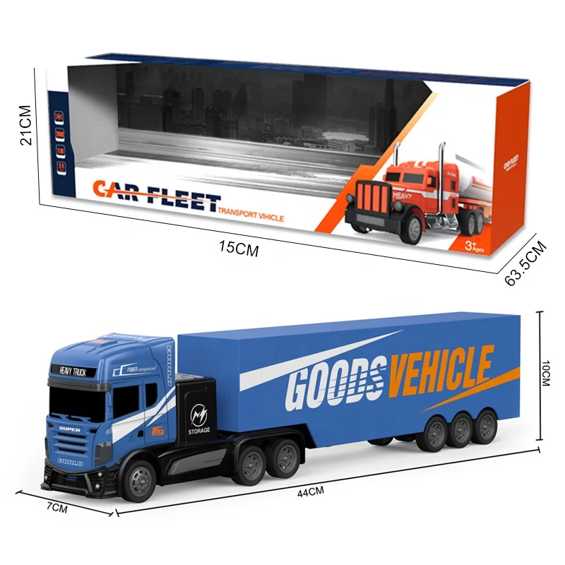 Toy rc truck 1:16 remote control car container transport vehicle toys for child