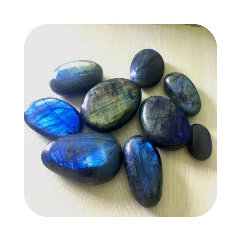 Bulk best selling Healing Crystal Quartz Palm Natural Labradorite polished stone beautiful Flash Crafts For Gifts decorations