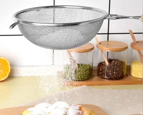 8-Inch Strainer with Double-layer Fine Stainless Steel Mesh