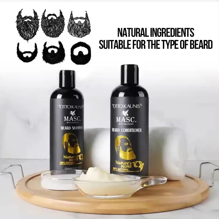 Men beard care kit cleansing refresh beard wash shampoo conditioner for beard soften prevents Itching & flaking
