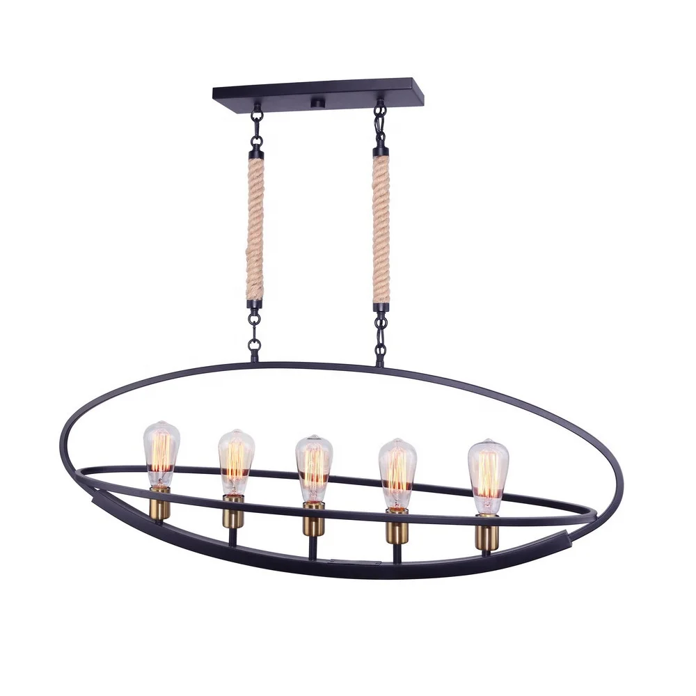 Black golden lamp modern pendant light pineapple shaped ceiling light rustic chandelier