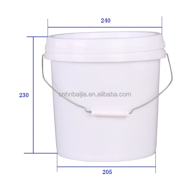 heavy duty thicken multicolor small food grade 1 liter plastic buckets with lids