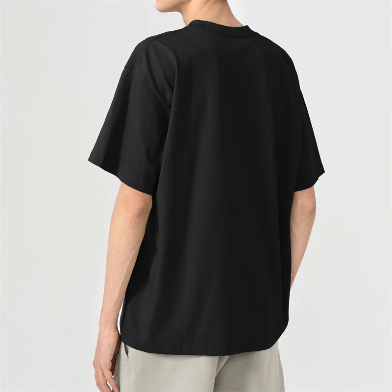 High Quality Oversized 245 Grams Wholesale Custom Logo Heavy Weight T Shirt 100% Cotton Blank Plus Size Unisex T-shirts