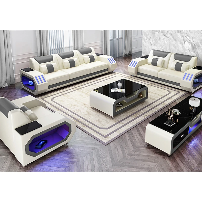 Factory Direct Supply Living Room Sofas Genuine Leather Sofas Sectional Sofa Set Furniture Recliner