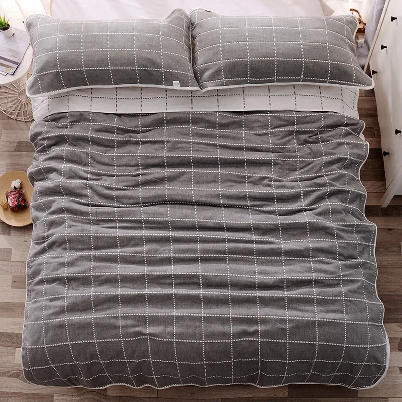 stock muslin adult gauze 6 layers jacquard woven bedding 100% cotton fabric bed sheet blanket quilt cover wholesale