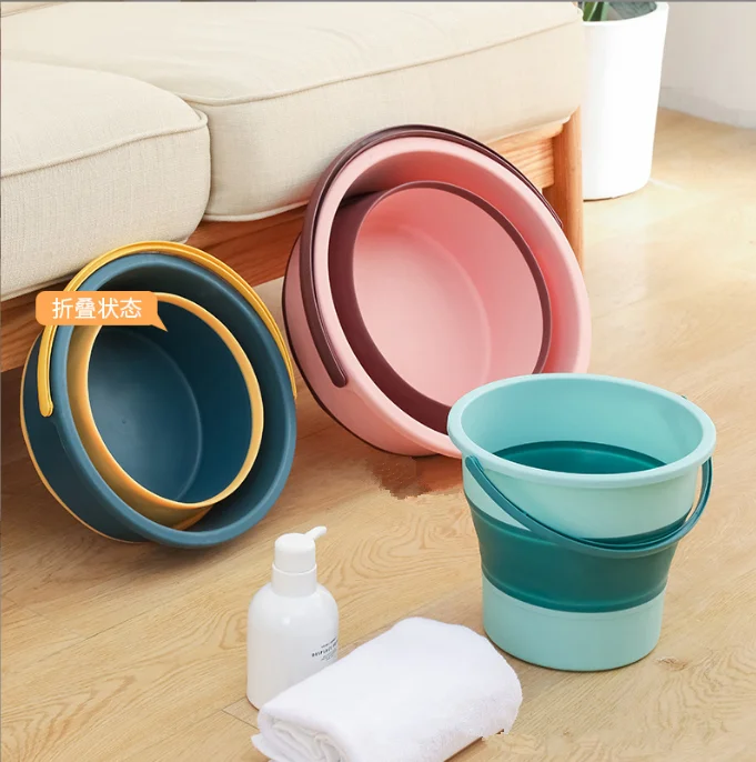 5L 10L 15L Plastic foldable collapsible ice buckets beach bucket for fishing car washing