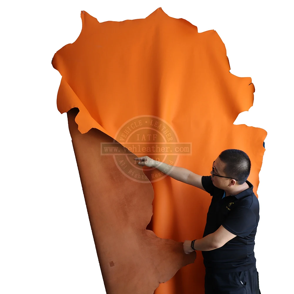 Real Cowhide Crust Leather Car Interior Leather For Ceiling