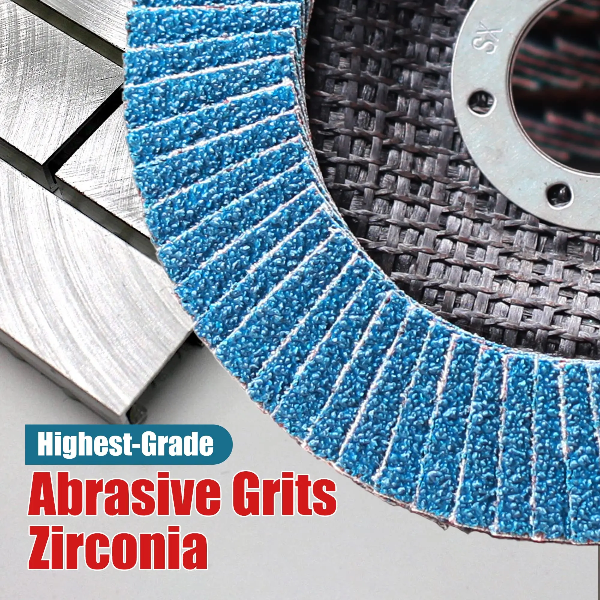 Flap Discs 40 Grit, 4 1/2 x 7/8-Inch Flap Sanding Disc, Type 29 Zirconia Grinding Wheel for Stainless Steel, Sheet Metal (10 Pac