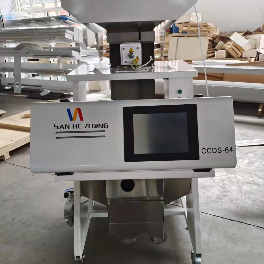 SAN HE ZHONG Plastic Color Sorter Machine PP PE PET PVC ABS PS CCD Color Sorter for Plastics Recycling