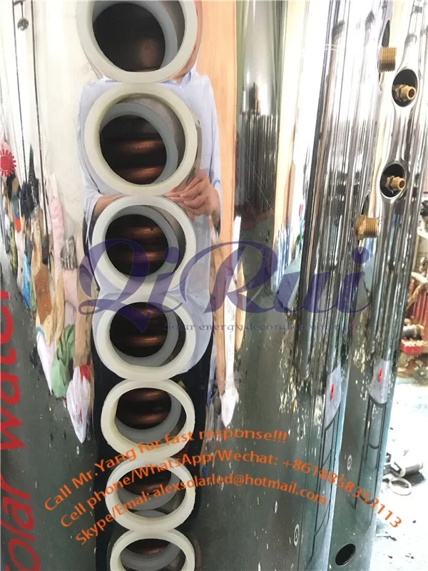 Complete Chauffe Eau Solaire 200L 250 300L 360 Liter Coil Pre-heated Solar Water Heater Solar Geyser with Assistant tank