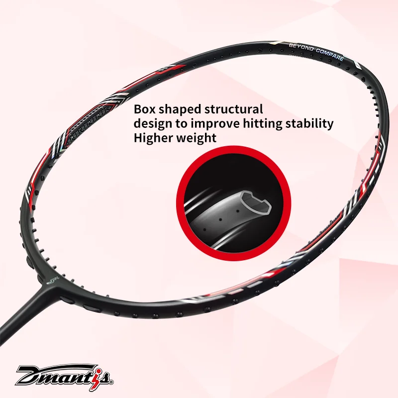 Factory OEM Dmantis Professional Carbon Fiber Badminton Racket 4U Weight Graphite Shaft Durable Quality
