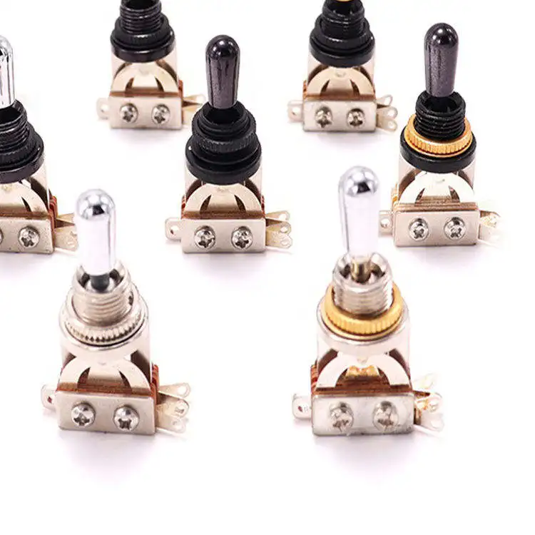 Оптовая продажа запасные части для электрогитары с трехсторонним звукоснимателем портативный латунный переключатель музыкальные элементы