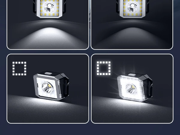 Portable Custom Wholesale USB Rechargeable Zoomable Headlamp with Warm Mode LED Flashlight for Outdoor Use