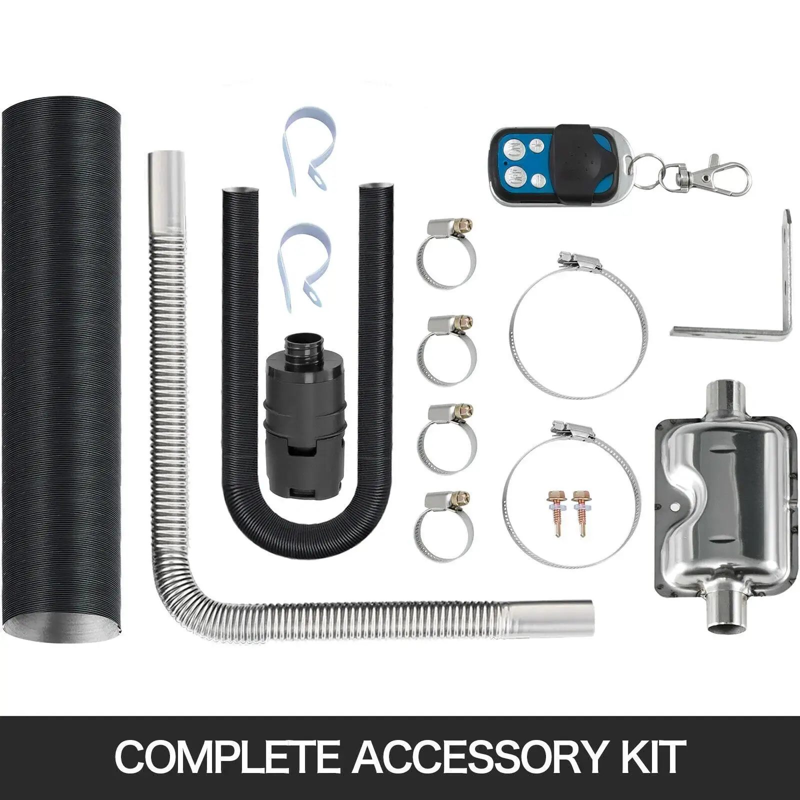 12V 24V 5KW Diesel Air Heater with remote control and silencer  With LED Switch