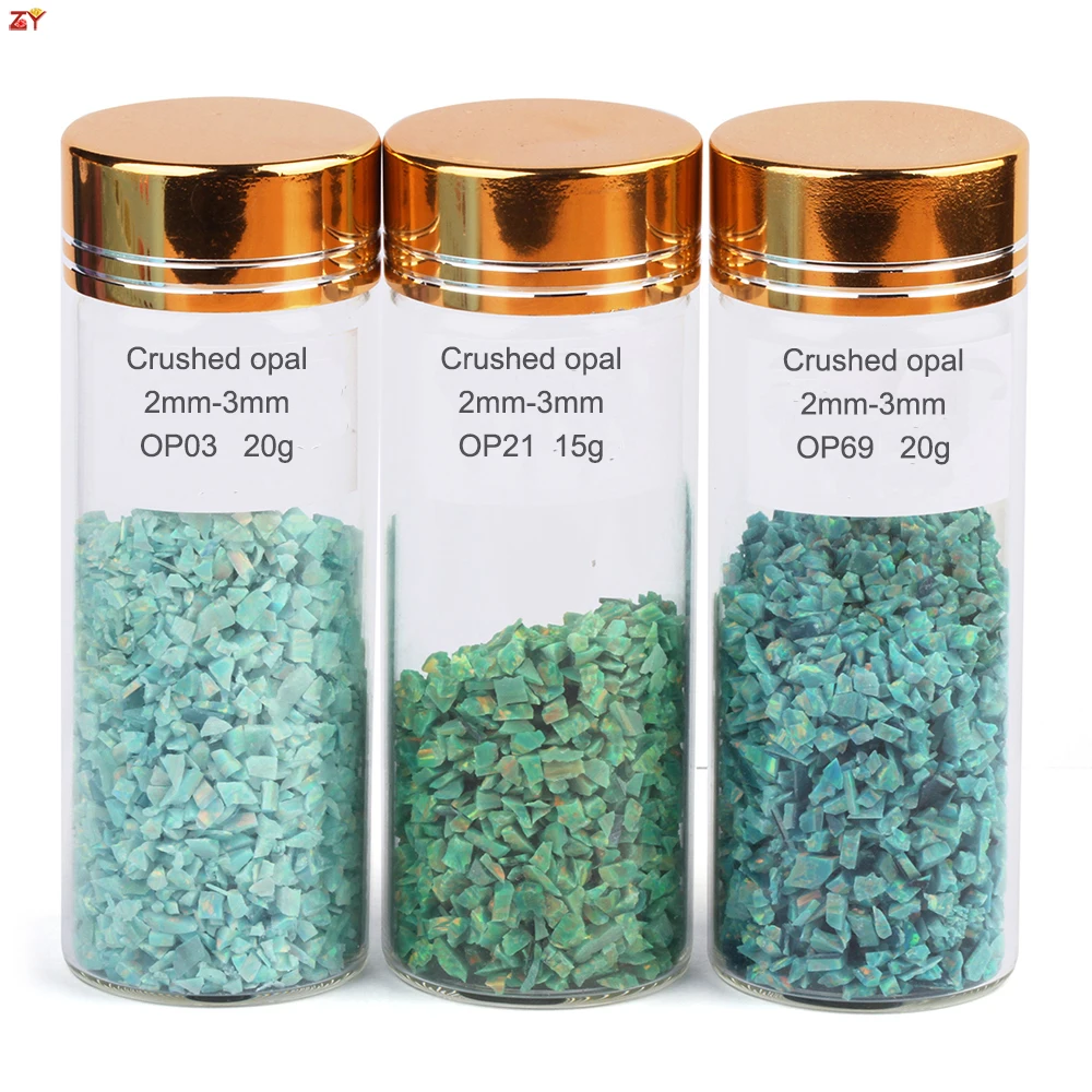 (MOQ 5g per size per color) OP01-OP96 Wholesale Price Lab Created Crushed Opal Chips for Ring