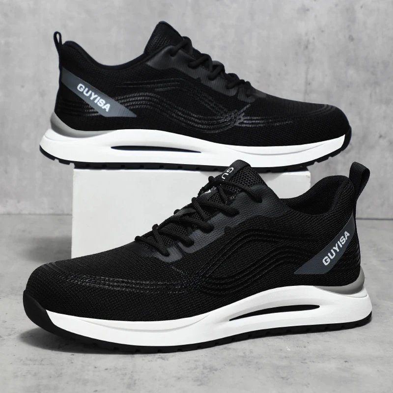 New summer breathable anti-smashing anti-puncture soft-soled steel toe cap safety shoes industrial site custom shoes