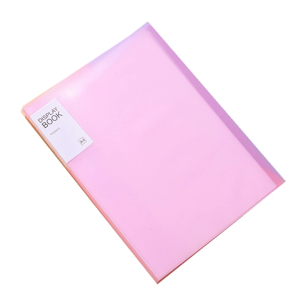 A4 PP clear transparent refillable display pocket file folder presentation clear book