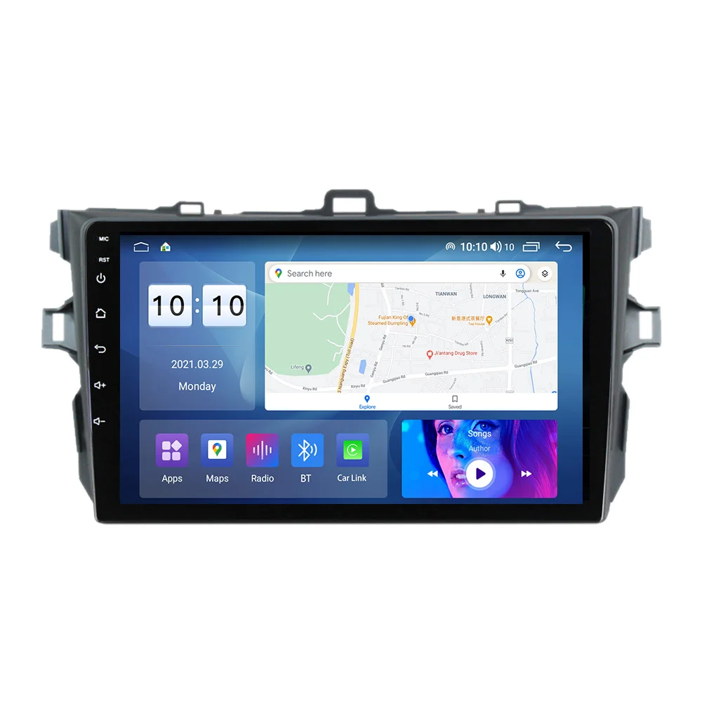 Автомагнитола Mekede 2 Din 8 ядер 128 ГГц SWC Carplay для Toyota Corolla