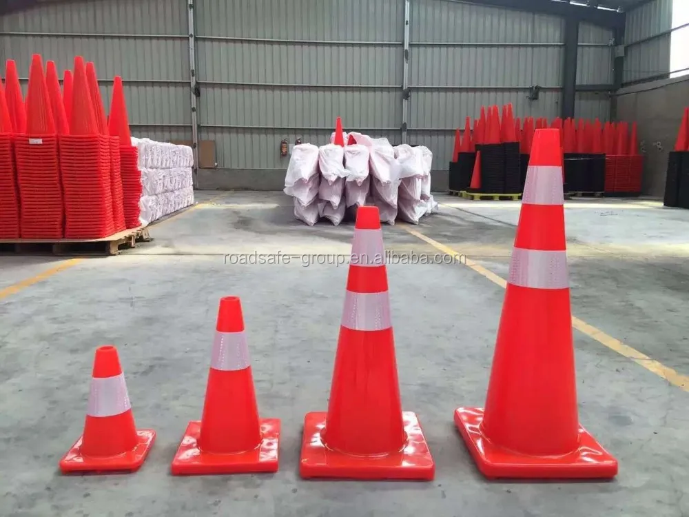 Made in China 20 years manufacturer road safety flexible PVC traffic cones for construction zone