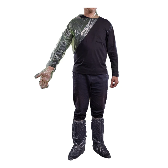 
Disposable Plastic Artificial Insemination Gloves With Shoulder Protector 