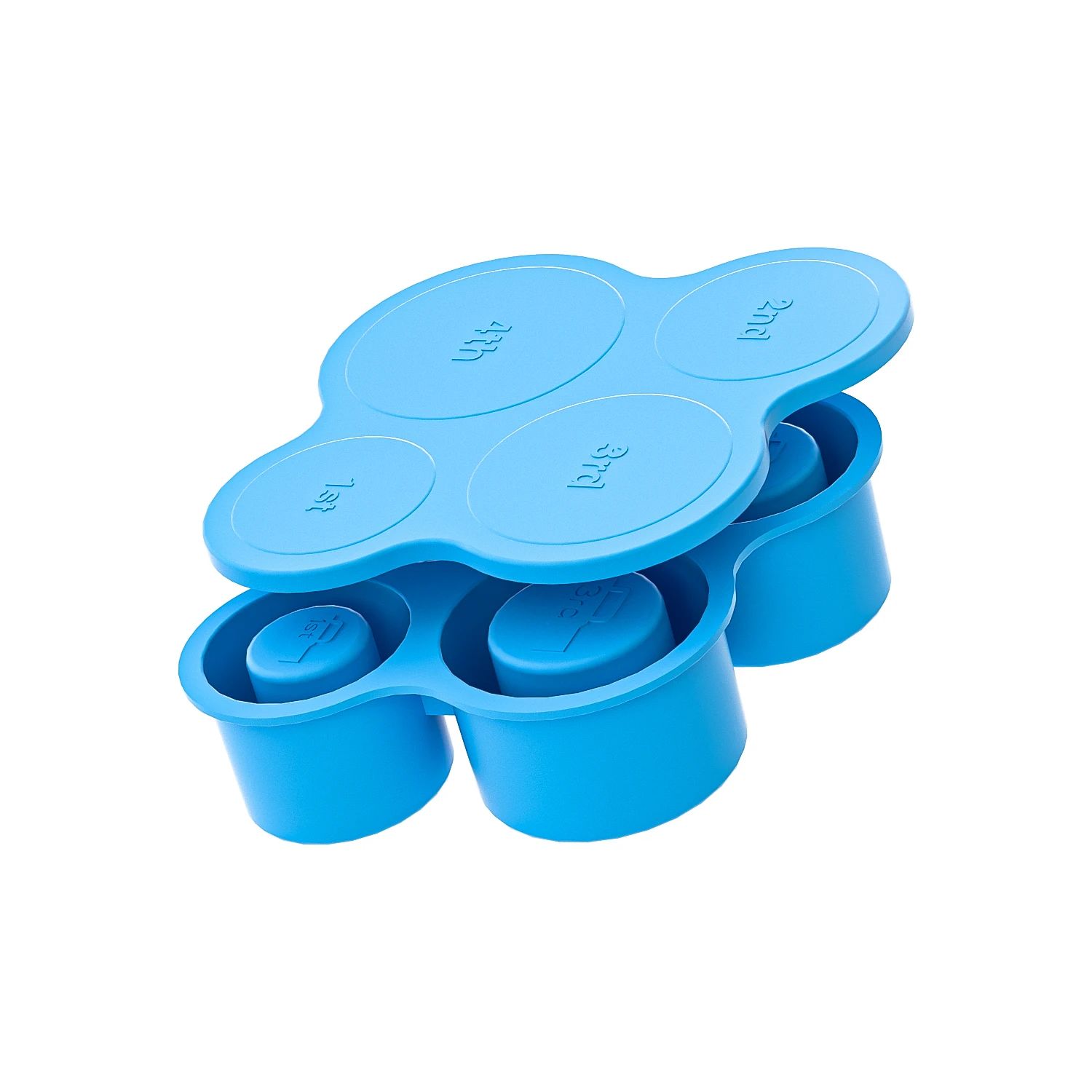 Hot Selling Reusable Best Silicone Stanley Cup Accessories 4 Cavity Silicone Ice Cube Tray for Drinking