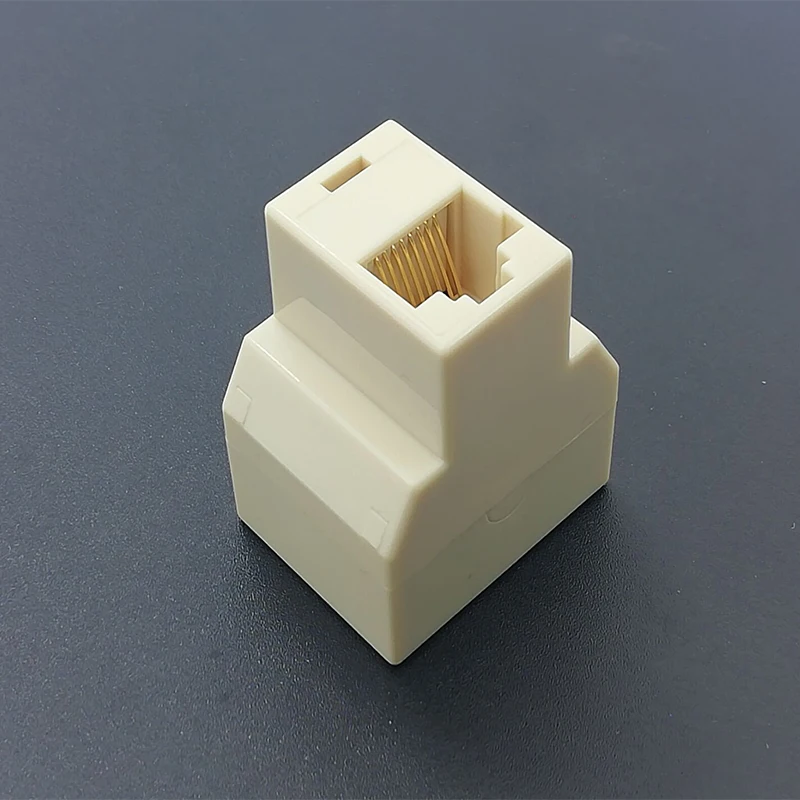 RJ45 3 Way Network Cable Splitter RJ45 Female to 2 RJ45 Female Lan Ethernet Cable Splitter Coupler Plug Extender