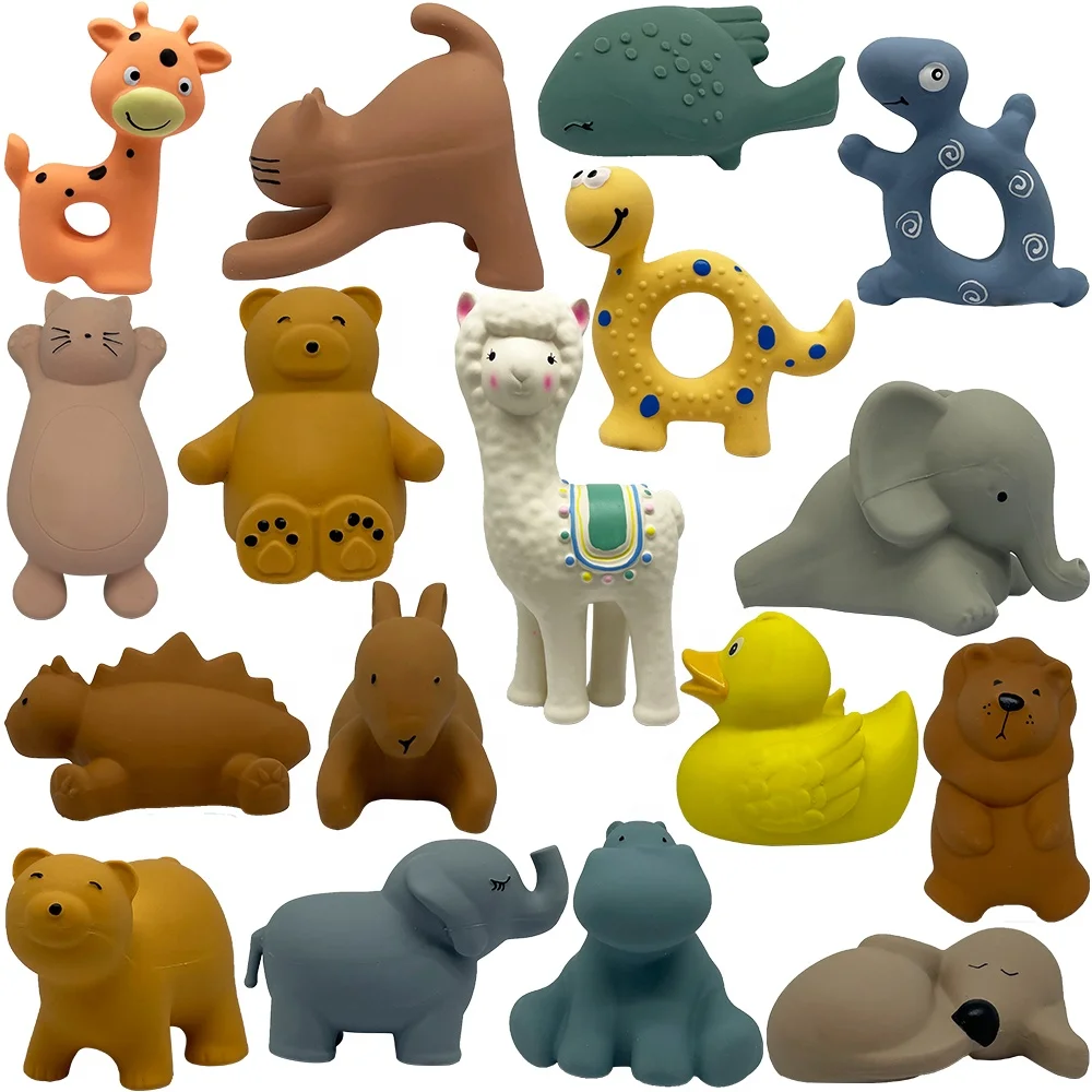 Hot Sale Newest Food Grade BPA Free Teething Animal Giraffe Textured Natural Rubber Baby Toys Baby Teether